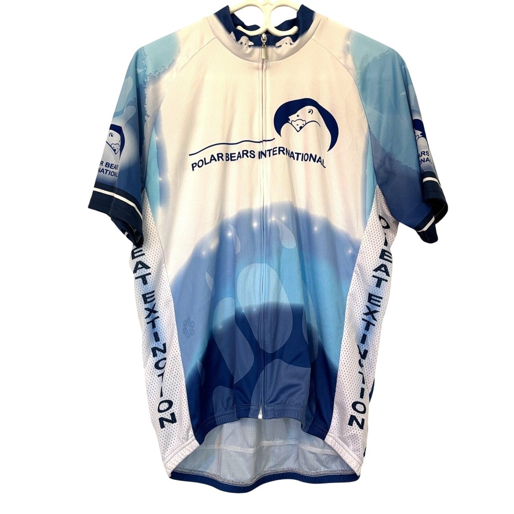 Polar Bears International Cycling Jersey Men's XL "Cycle For‎ Change" - Full Zip